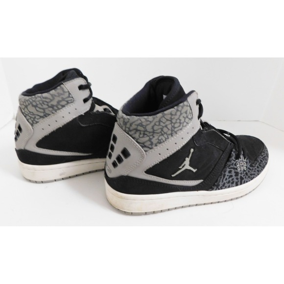 Jordan 1 Flight Black Gray Elephant‎ 372704-055 sz 7.5 M
